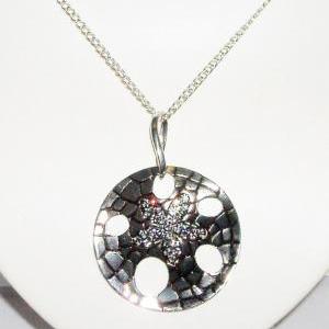 Big Pendant With Crystal Necklace
